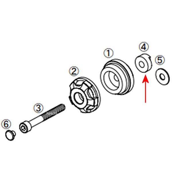 カラー 2ピースバーエンド補修部品 2個入り