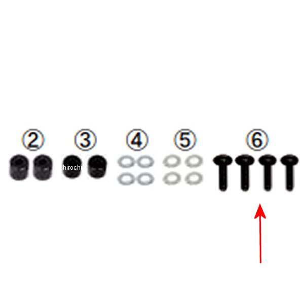 フランジボタンHソケットスクリュー 6×25 黒 5個入り