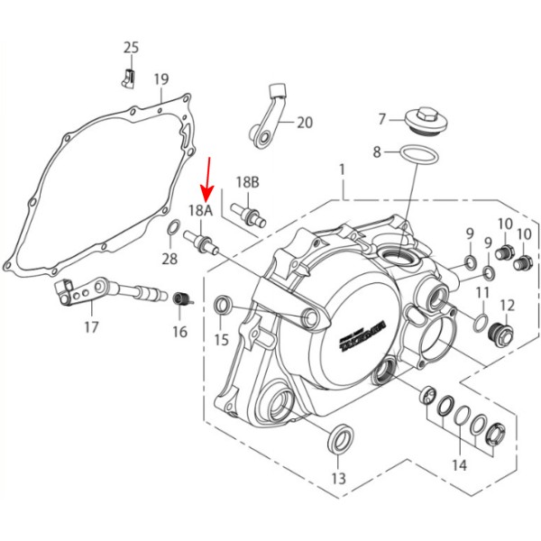 クラッチリフターピン (5速) エイプ/XR-モタード