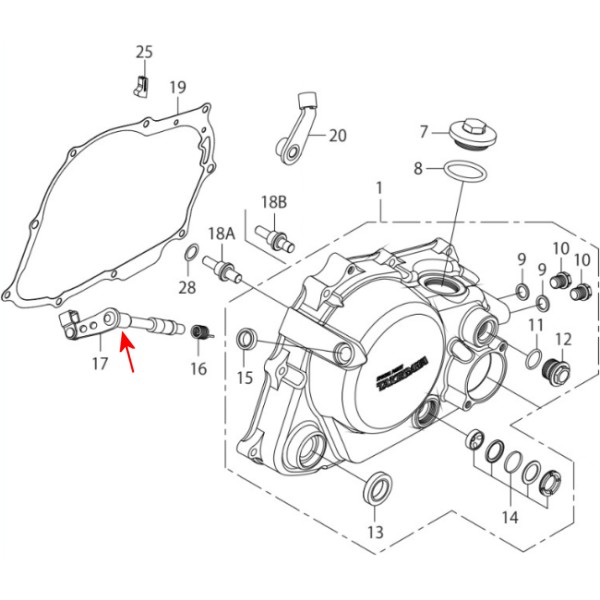 クラッチレバーコンプリート エイプ、モタード