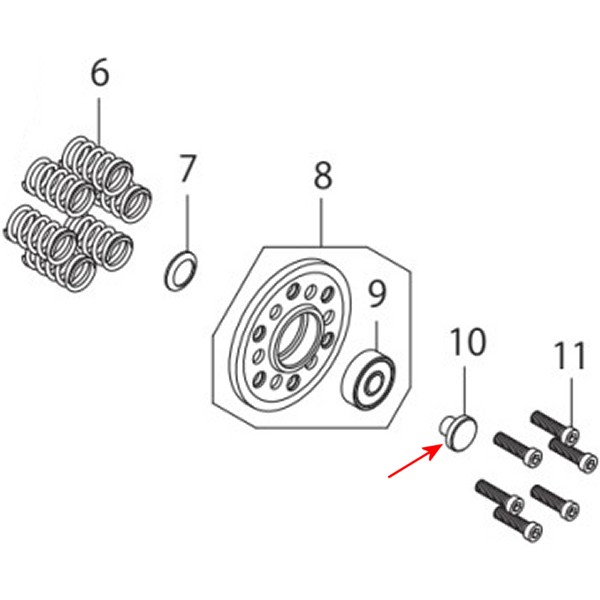 クラッチ リフターロツドKSR/KLX110