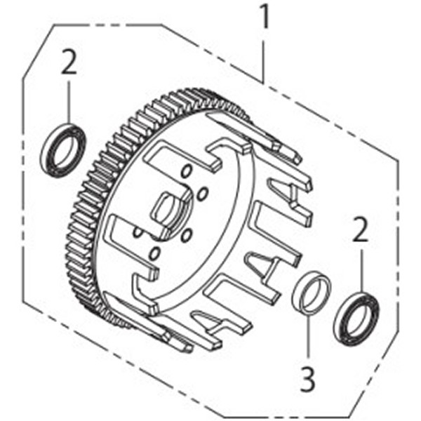 クラッチアウター ASSY モンキー 湿式4型