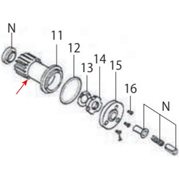23120-165-T00  プライマリー ドライブギヤ 18T