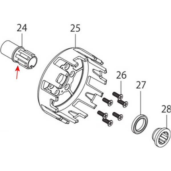 メインシャフトアダプター GROM