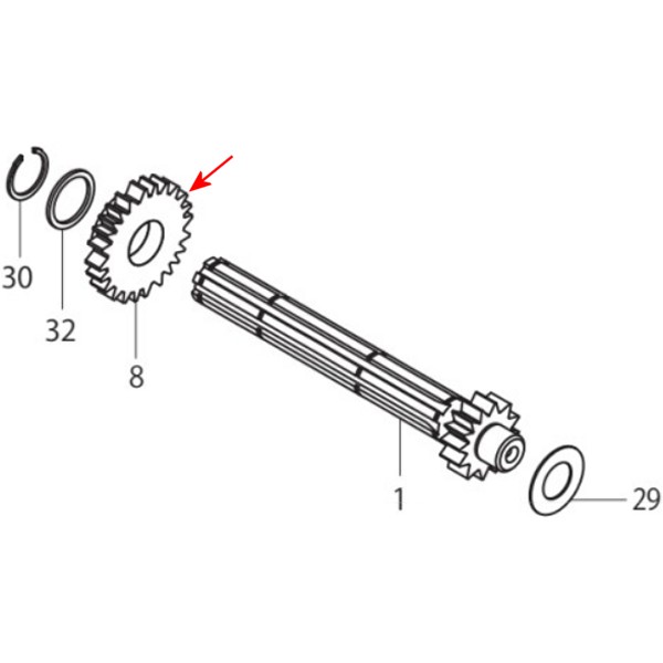メインシャフト フィフス ギヤ 24T