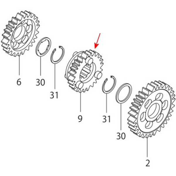 カウンターシャフト 5thギア (21T)