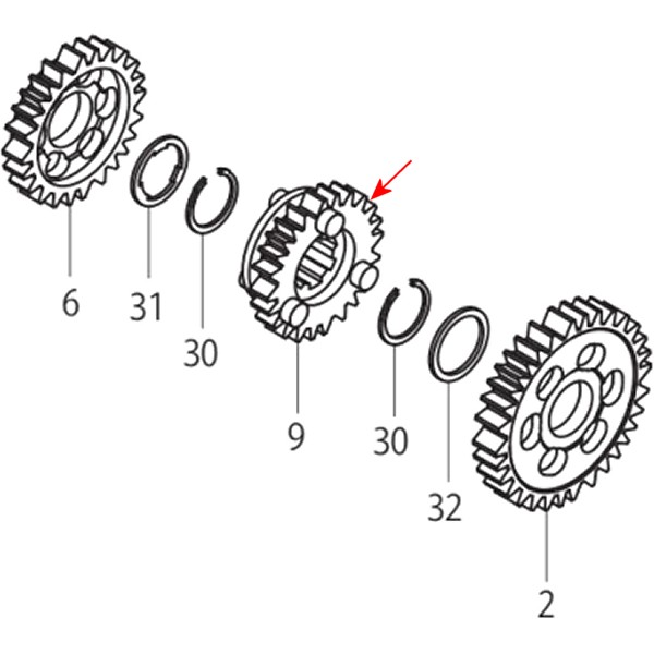 カウンターシャフト 5THギヤ (21T)