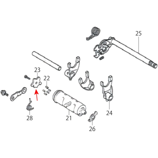 ギヤシフトドラムストッパープレート