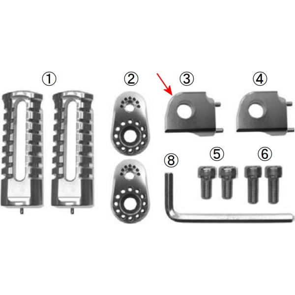 ステップブラケット B R. (BK) カワサキ