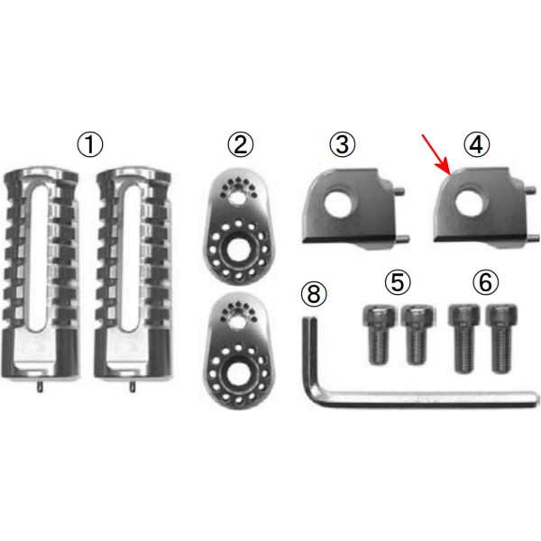 ステップブラケット B L. (BK) カワサキ