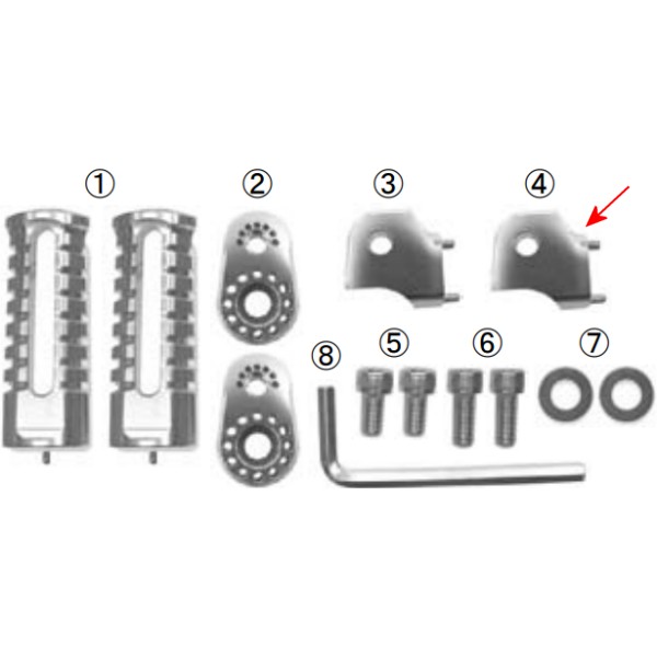 ステップブラケットB L ホンダ車用 黒