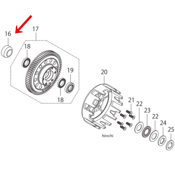 カラー グロム/MSX スリッパークラッチ TYPE-R