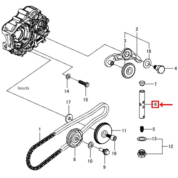 テンショナープッシュロッドCOMP