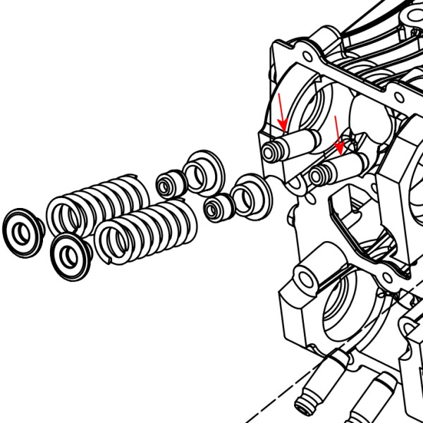 バルブガイド モンキーDOHC O/S 2個入り