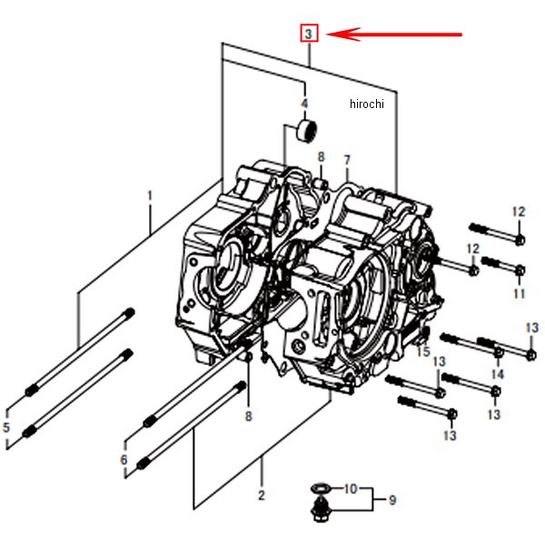 クランクケースセット 右/左