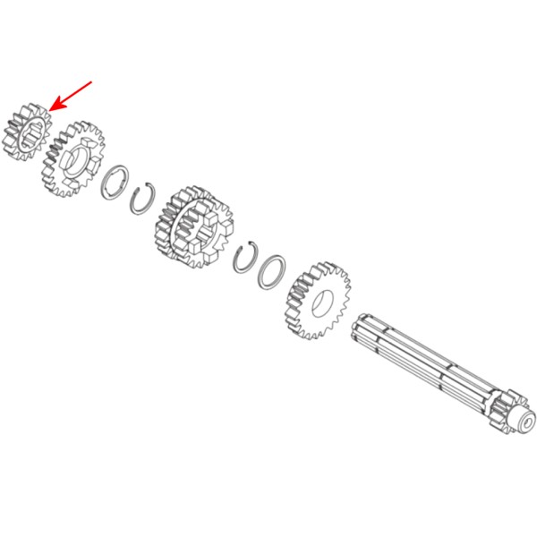 メインシャフト セカンドギヤ 16T モンキー