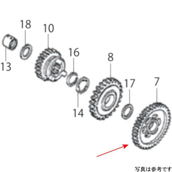 カウンターシャフト サードギヤ 28T NSF/エイプ