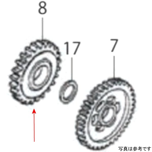 カウンターシャフト フォースギヤ 27T NSF/エイプ
