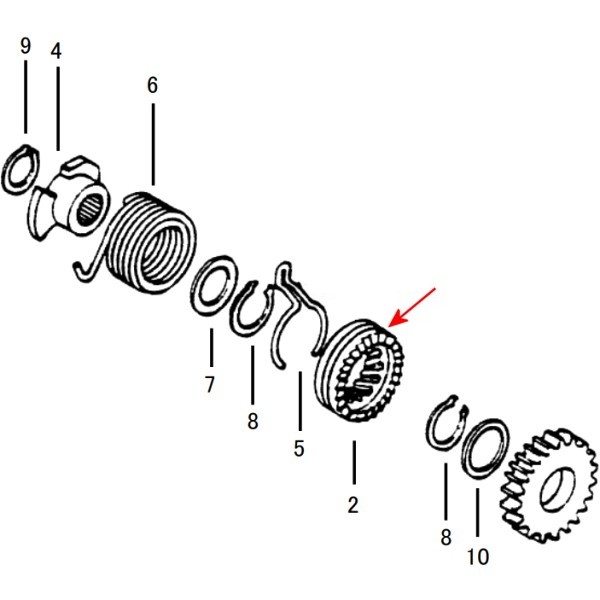 スタータードライブラチェット