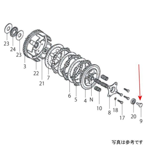 クラッチリフター ガイドピン