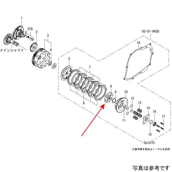 クラッチカム 湿式スリッパークラッチ エイプ