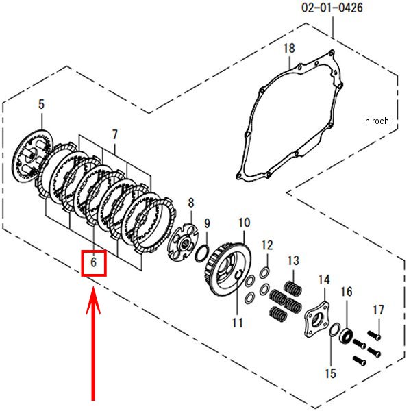 クラッチフリクションディスク 1枚入り