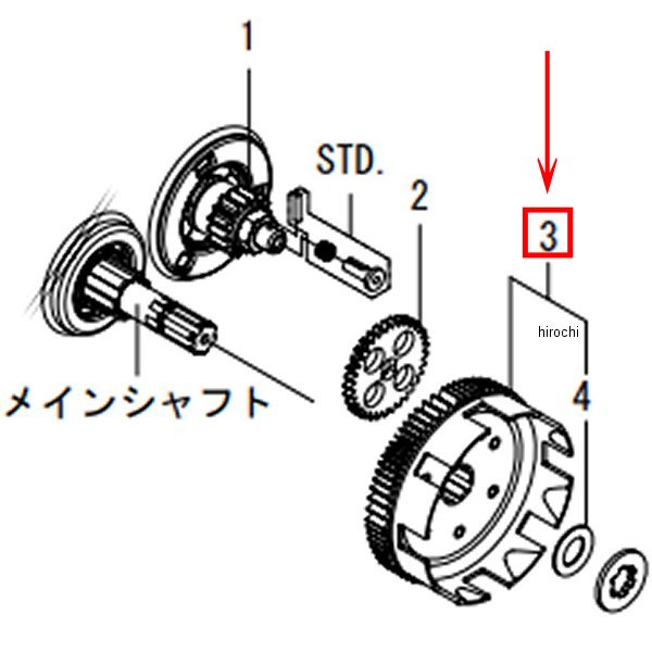 クラッチアウターCOMP 69T エイプ