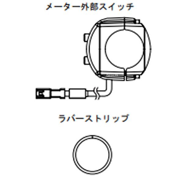 メーター外部スイッチ ラバーストリップ付き