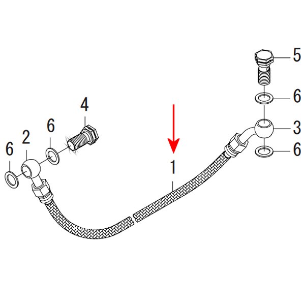ブレーキホース 600mm