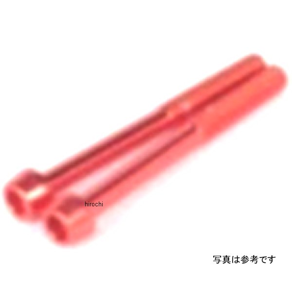 アルミ ボルト テーパー 6X80/レッド/2本