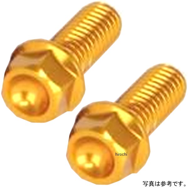 アルミ ボルト フランジ 6X30/ゴールド/2本