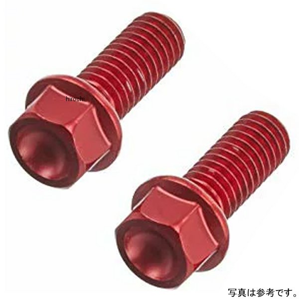 アルミ ボルト フランジ 6X70/レッド/2本