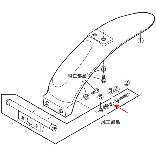 リヤーフェンダーカラー