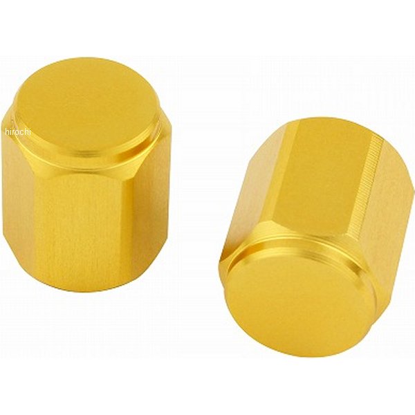 エアーバルブキャップ ヘックス プレーン 2個入り シャンパンゴールド