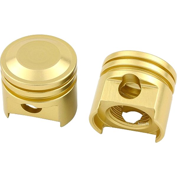 エアーバルブキャップ ビッグボアピストン 2個入り シャンパンゴールド