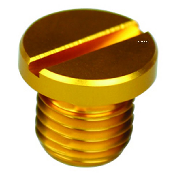 ミラーホールカバーキャップ 1個入り アルミ 10mm逆ネジ ゴールド