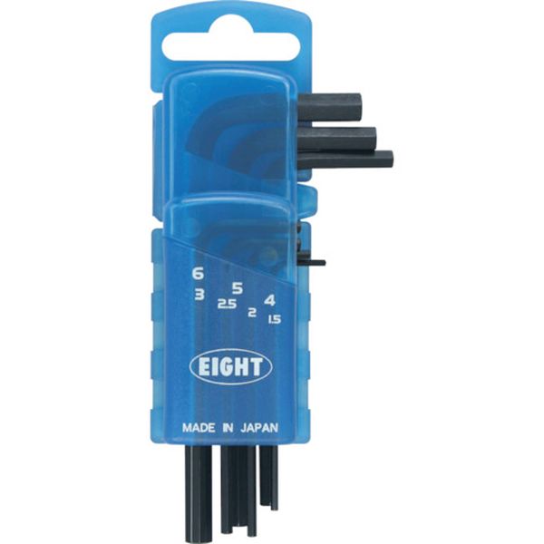 001156D 811-6021  六角棒スパナ 標準寸法 ドアホルダー 7本セット 1.5～6mm