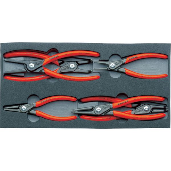 スナップリングプライヤーセット ウレタントレイ