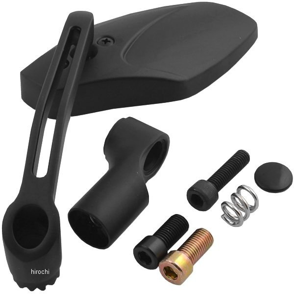 ポッシュ POSH フラットローミラー ランスタイプ2 M10 黒 左