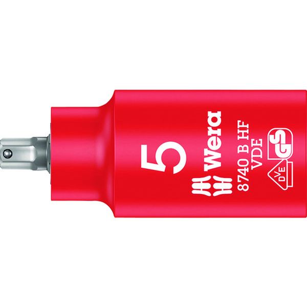 Wera 8740 B VDE 絶縁ホールディングファンションビットソケット SW 5.0