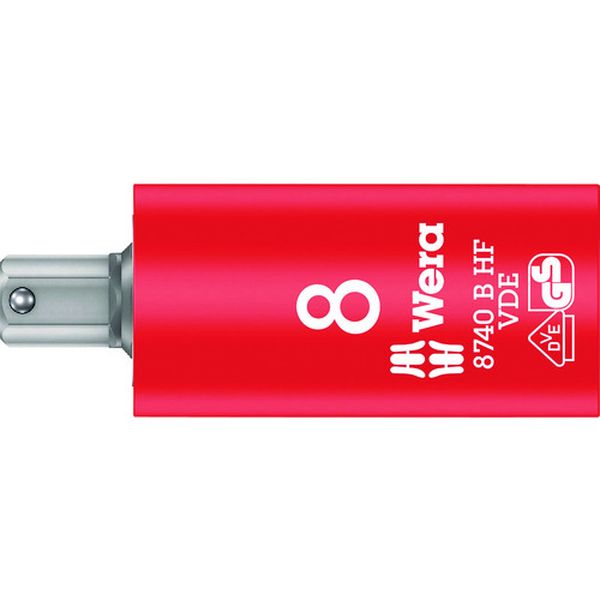Wera 8740 B VDE 絶縁ホールディングファンションビットソケット SW 8.0
