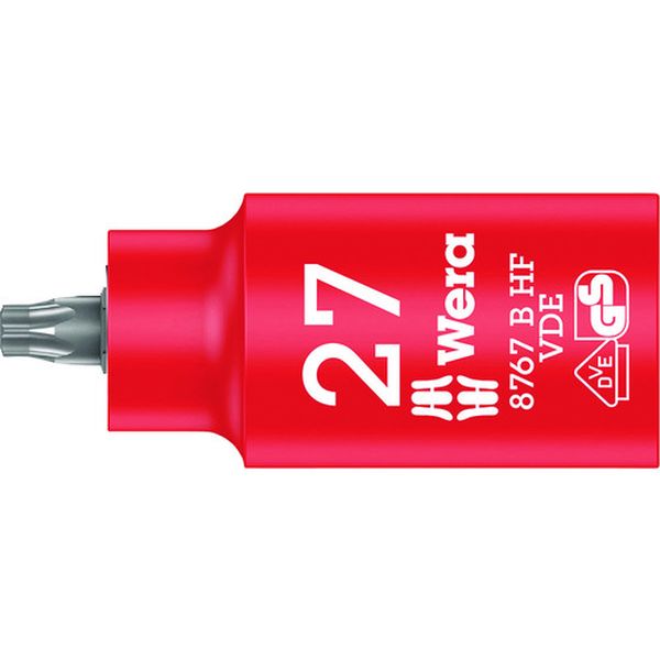 Wera 8767 B VDE 絶縁ホールディングファンションビットソケット TX 27