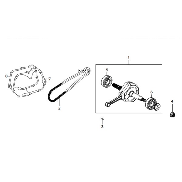 クランクシャフトセット(コンプリートエンジン用)