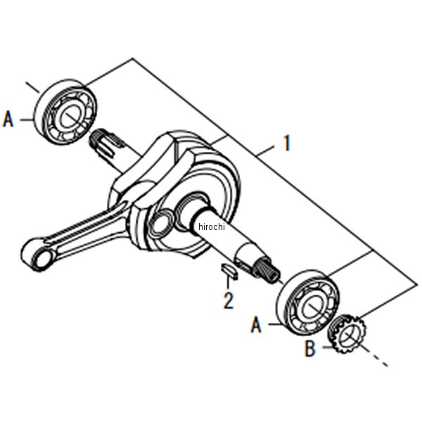 54mmストロークアップクランクシャフト 単品
