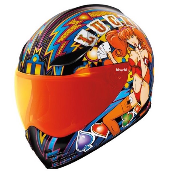 フルフェイスヘルメット DOMAIN LUCKY LID 4 赤 XSサイズ