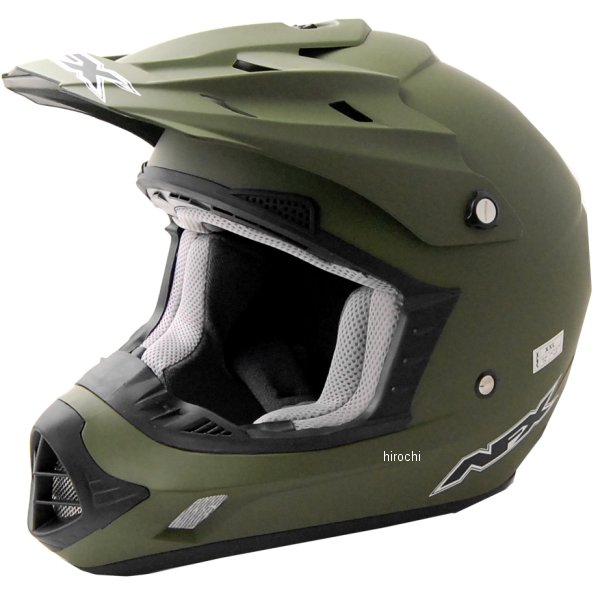 オフロードヘルメット FX-17 フラット オリーブ ドラブ 2XLサイズ (64cm-65cm)