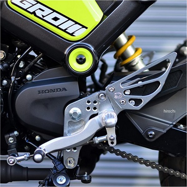 バックステップ 固定式 2人乗りセット 21年以降 グロム ハイパーバンク シルバー