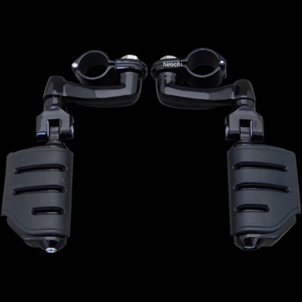 ロングホーン オフセット ハイウェイペグ トライデント ブラック