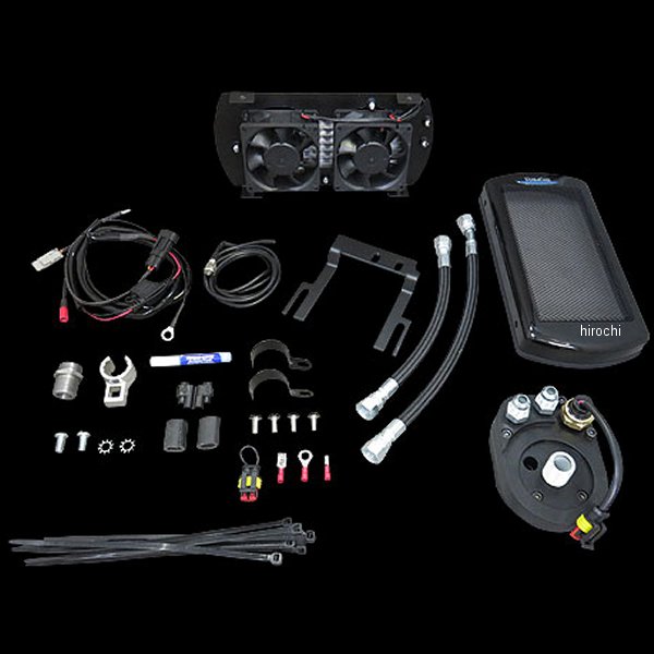 デュアルファン オイルクーラーシステム 01年-17年 ソフテイル ブラック