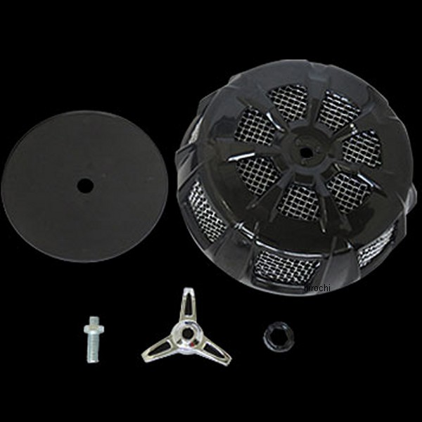 アレイキャット エアクリーナーカバー ブラック/クローム